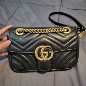 Sold‼️Gucci GG Marmont Mini Black Leather